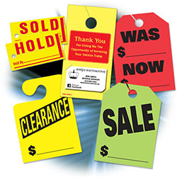 Clearance Sale Mirror Hang Tags - Fluorescent Yellow