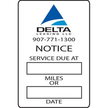 Load image into Gallery viewer, Custom Write-In Roll Reminder Stickers Service Department Georgia Independent Auto Dealers Association Store Light Adhesive 2 1/4" x 1 1/2"