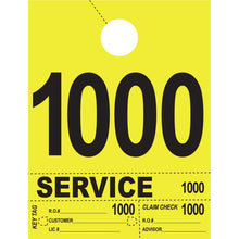 Load image into Gallery viewer, Heavy Brite™ 4 Part Service Dispatch Numbers Service Department Georgia Independent Auto Dealers Association Store Bright Yellow (1000-1999)