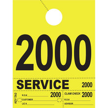 Load image into Gallery viewer, Heavy Brite™ 4 Part Service Dispatch Numbers Service Department Georgia Independent Auto Dealers Association Store Bright Yellow (2000-2999)