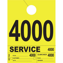 Load image into Gallery viewer, Heavy Brite™ 4 Part Service Dispatch Numbers Service Department Georgia Independent Auto Dealers Association Store Bright Yellow (4000-4999)