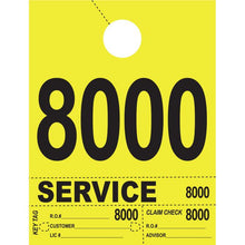 Load image into Gallery viewer, Heavy Brite™ 4 Part Service Dispatch Numbers Service Department Georgia Independent Auto Dealers Association Store Bright Yellow (8000-8999)