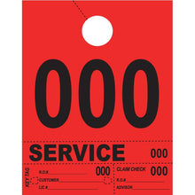Load image into Gallery viewer, Heavy Brite™ 4 Part Service Dispatch Numbers Service Department Georgia Independent Auto Dealers Association Store Red (000-999)