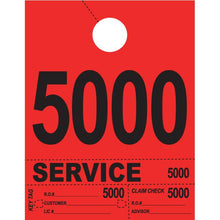 Load image into Gallery viewer, Heavy Brite™ 4 Part Service Dispatch Numbers Service Department Georgia Independent Auto Dealers Association Store Red (5000-5999)
