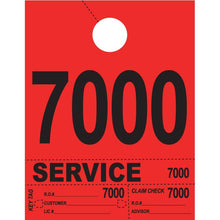 Load image into Gallery viewer, Heavy Brite™ 4 Part Service Dispatch Numbers Service Department Georgia Independent Auto Dealers Association Store Red (7000-7999)
