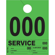 Load image into Gallery viewer, Heavy Brite™ 4 Part Service Dispatch Numbers Service Department Georgia Independent Auto Dealers Association Store Green (000-999)