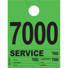 Load image into Gallery viewer, Heavy Brite™ 4 Part Service Dispatch Numbers Service Department Georgia Independent Auto Dealers Association Store Green (7000-7999)