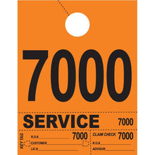 Load image into Gallery viewer, Heavy Brite™ 4 Part Service Dispatch Numbers Service Department Georgia Independent Auto Dealers Association Store Orange (7000-7999)