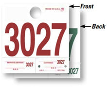 Load image into Gallery viewer, Heavy Stock Side Padded Colored Dispatch Numbers Service Department Georgia Independent Auto Dealers Association Store