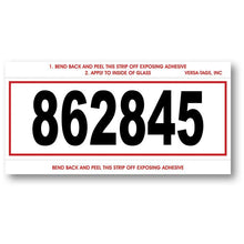Load image into Gallery viewer, Imprinted Stock Number Mini Signs Sales Department Georgia Independent Auto Dealers Association Store White with Red Border