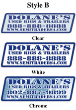 Load image into Gallery viewer, Custom Domed Auto Decals Sales Department Georgia Independent Auto Dealers Association Store Style B White