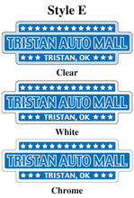 Load image into Gallery viewer, Custom Domed Auto Decals Sales Department Georgia Independent Auto Dealers Association Store Style E White