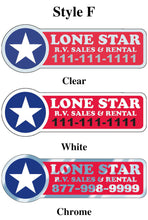 Load image into Gallery viewer, Custom Domed Auto Decals Sales Department Georgia Independent Auto Dealers Association Store Style F White