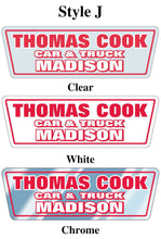 Load image into Gallery viewer, Custom Domed Auto Decals Sales Department Georgia Independent Auto Dealers Association Store Style J White