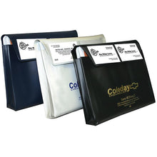 Load image into Gallery viewer, Custom Vinyl Policy Holders - Document Holder Sales Department Georgia Independent Auto Dealers Association Store Expandable Navy Blue