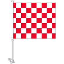 Load image into Gallery viewer, Clip-On Window Flags (Standard Flags) Sales Department Georgia Independent Auto Dealers Association Store Checkered - Red