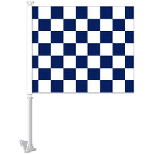 Load image into Gallery viewer, Clip-On Window Flags (Standard Flags) Sales Department Georgia Independent Auto Dealers Association Store Checkered - Blue