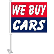 Load image into Gallery viewer, Clip-On Window Flags (Standard Flags) Sales Department Georgia Independent Auto Dealers Association Store Red/Blue - We Buy Cars
