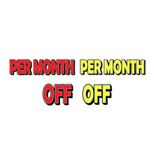 Load image into Gallery viewer, Giant Magnetic Slogans, Comma & Period Sales Department Georgia Independent Auto Dealers Association Store Per Month Red with Gray Border