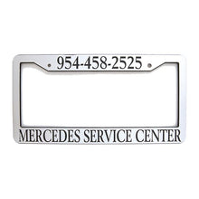 Load image into Gallery viewer, Custom Chrome License Plate Frames Sales Department Georgia Independent Auto Dealers Association Store Brushed Chrome Recessed Letter
