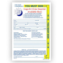 Load image into Gallery viewer, Imprinted Night Drop Envelopes Service Department Georgia Independent Auto Dealers Association Store Yellow Highlight