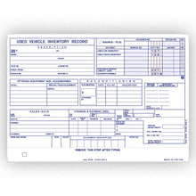 Load image into Gallery viewer, Vehicle Inventory Cards Office Forms Georgia Independent Auto Dealers Association Store Used