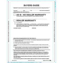 Load image into Gallery viewer, PEEL n SEAL™ Imprinted 1-Part Buyers Guide Sales Department Georgia Independent Auto Dealers Association Store As Is - No Lines English