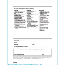 Load image into Gallery viewer, PEEL n SEAL™ Imprinted 1-Part Buyers Guide Sales Department Georgia Independent Auto Dealers Association Store Backer Printing Only English