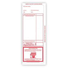 Load image into Gallery viewer, Imprinted Stock Addendum Stickers (Adhesive) Sales Department Georgia Independent Auto Dealers Association Store Red