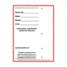 Load image into Gallery viewer, Custom Addendum Stickers (Self-Adhesive) Sales Department Georgia Independent Auto Dealers Association Store Small 4-sided Seal