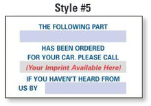 Load image into Gallery viewer, Custom Write-In Cut-Sheet Reminder Stickers Service Department Georgia Independent Auto Dealers Association Store

