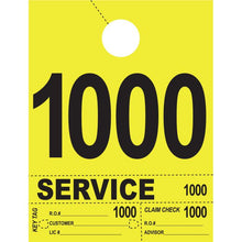 Load image into Gallery viewer, Heavy Brite™ 4 Part Service Dispatch Numbers Service Department Georgia Independent Auto Dealers Association Store Bright Yellow (1000-1999)
