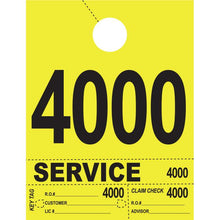 Load image into Gallery viewer, Heavy Brite™ 4 Part Service Dispatch Numbers Service Department Georgia Independent Auto Dealers Association Store Bright Yellow (4000-4999)
