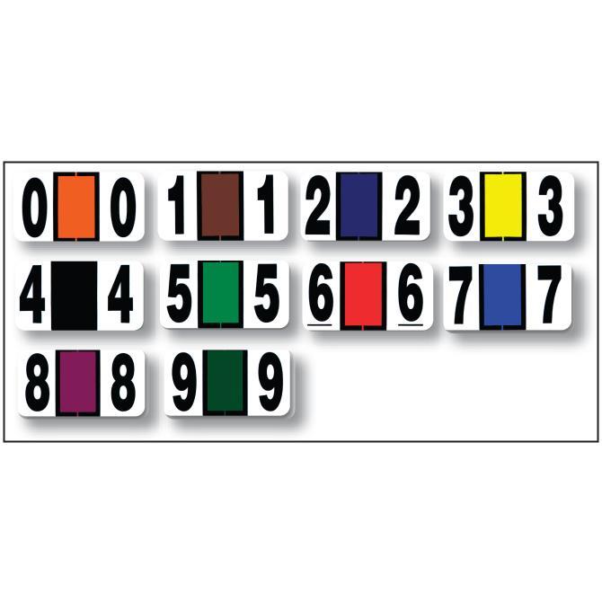 File Right™ Number Labels (Rolls) - Full Set Service Department Georgia Independent Auto Dealers Association Store