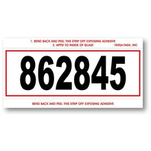 Load image into Gallery viewer, Imprinted Stock Number Mini Signs Sales Department Georgia Independent Auto Dealers Association Store White with Red Border
