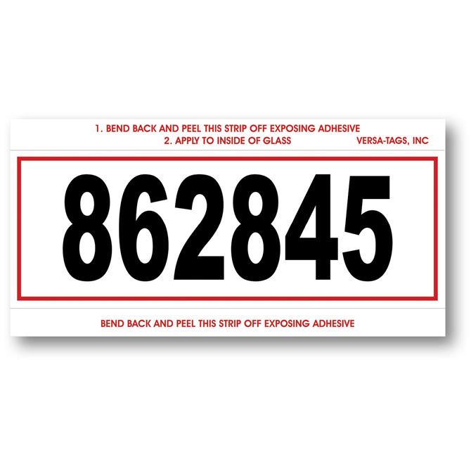 Imprinted Stock Number Mini Signs Sales Department Georgia Independent Auto Dealers Association Store White with Red Border
