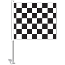 Load image into Gallery viewer, Clip-On Window Flags (Standard Flags) Sales Department Georgia Independent Auto Dealers Association Store Checkered - Black

