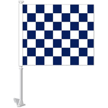 Load image into Gallery viewer, Clip-On Window Flags (Standard Flags) Sales Department Georgia Independent Auto Dealers Association Store Checkered - Blue

