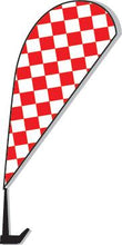 Load image into Gallery viewer, Clip-On Paddle Flags Sales Department Georgia Independent Auto Dealers Association Store Checkered - Red
