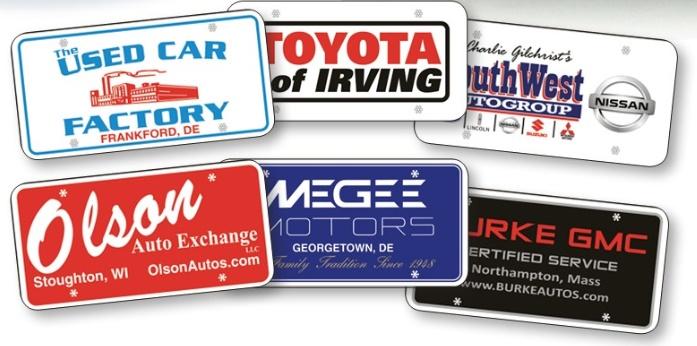Custom Poly-Coated Cardboard License Plates Sales Department Georgia Independent Auto Dealers Association Store
