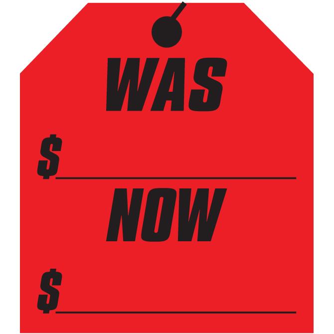Was-Now Window Stickers Sales Department Georgia Independent Auto Dealers Association Store Red
