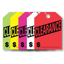 Load image into Gallery viewer, Jumbo Mirror Hang Tags Sales Department Georgia Independent Auto Dealers Association Store Clearance Fluorescent Red
