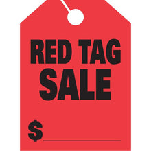Load image into Gallery viewer, Jumbo Mirror Hang Tags Sales Department Georgia Independent Auto Dealers Association Store Red Tag Sale Fluorescent Red
