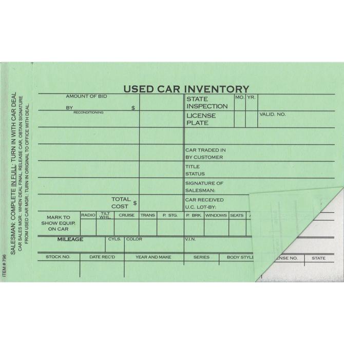 Used Car Inventory Card – Georgia Independent Automobile Dealers ...