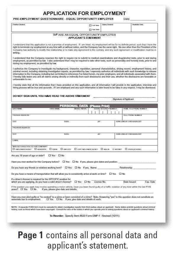 Application For Employment Office Forms Georgia Independent Auto Dealers Association Store
