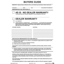 Load image into Gallery viewer, File Copy Buyers Guide Sales Department Georgia Independent Auto Dealers Association Store (Form #BG-2017 FC - AI-E)
