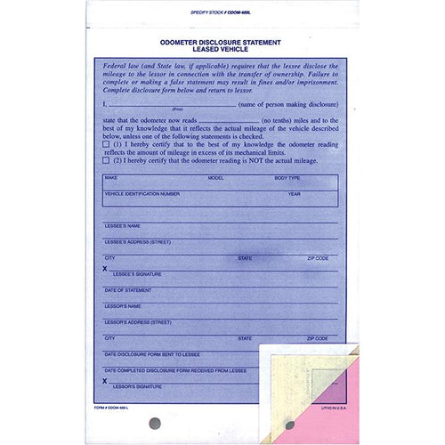 Lease Odometer Statement Sales Department Georgia Independent Auto Dealers Association Store