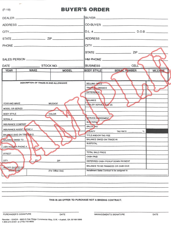 Buyers Order Independent Automobile Dealers Association Store