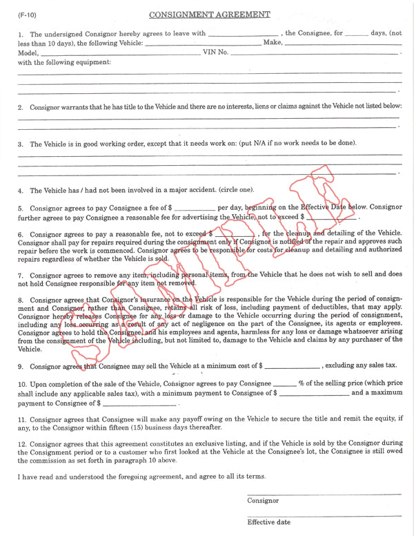 Consignment Agreement