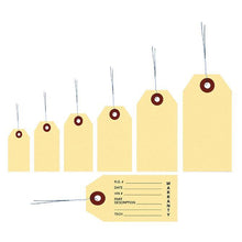 Load image into Gallery viewer, Manila Tags with Wire Inserted (Form TWW-2) Parts Department Georgia Independent Auto Dealers Association Store
